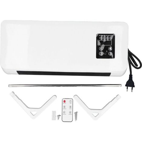 Radiateur soufflant mural 2000 W – Chauffage rapide avec oscillation – Minuterie et télécommande – Économie d'énergie (1/5)