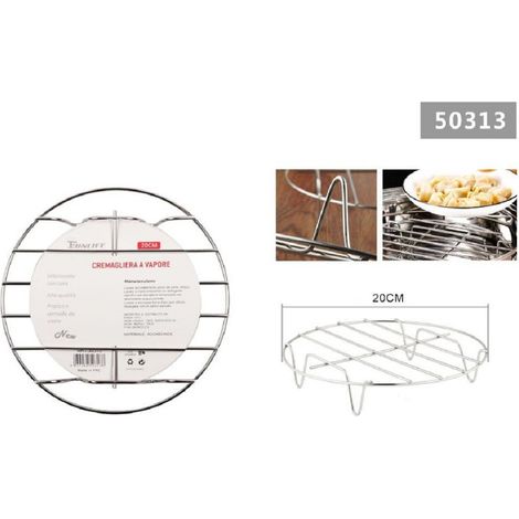 Trade Shop - Sottopentola A Vapore 20 Cm Rotondo Per Cottura Cucina Pentole A Pressione 50313 - (1/2)