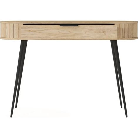 LEIA - Bureau en chêne cremona 120cm (1/5)
