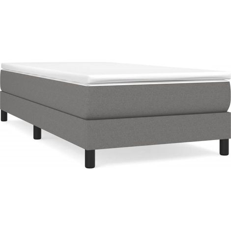 Maison Exclusive - Boxspringbettgestell Dunkelgrau 90x200 cm Stof