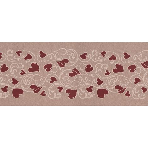 Tappeto Passatoia Tessuto Jacquard Linea Emozioni Dis Amour Tortorosso, misura57x180coloreTortorosso (1/4)