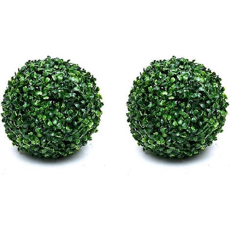 Lot de 2 boules de topiaire artificielles pour jardin, sphères décoratives pour intérieur et extérieur. (1/5)