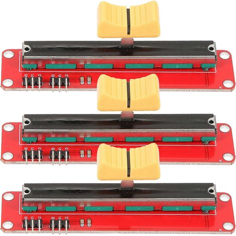 Lot de 3 potentiomètres à glissière de rechange 10 kΩ pour bloc électronique-9x2cm-Red (1/3)