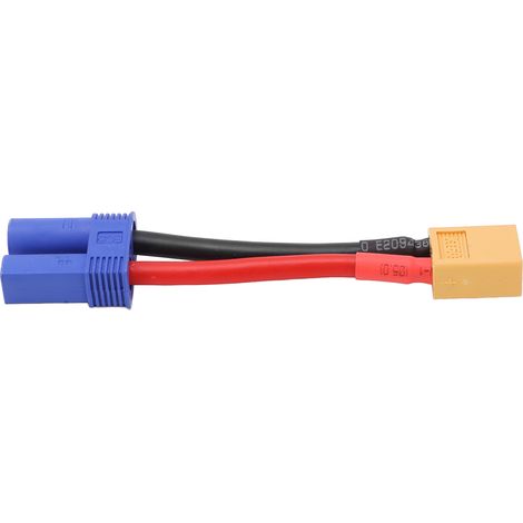XT60-Stecker auf EC5-Buchse-Kabel für RC-Cars, hochsicheres, weiches Silikon, langlebig und hochkompatibel (1/5)