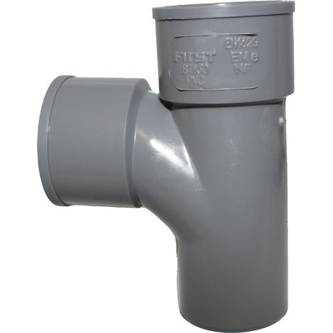 Té pied de biche PVC 87°30 Mâle Femelle Ø50 - First Plast (1/4)