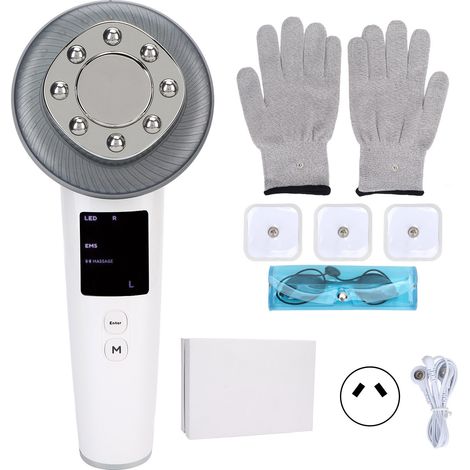 Appareil Minceur 7-en-1 Lumière Rouge Bleue Perte de Poids 3 Vitesses RF EMS Soin Peau Esthétique 100-240V Prise AU (1/5)