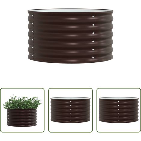 Gartenbeet -  Hochbeet Braun 80 x 80 x 44 cm Stahl (1/5)