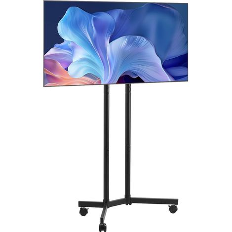 Robuste 40 kg : optimisez l'espace avec ce chariot TV mobile sur roulettes pour écran 32 à 65 pouces en salon et bureau (1/5)