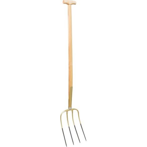 Forca per letame a 4 denti boccola elastica e manico da 100 cm UNIVERSALE 2060KR