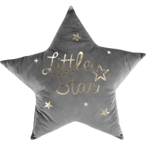 Coussin Enfant Étoile "Edelstar" 50x50cm Gris (1/2)