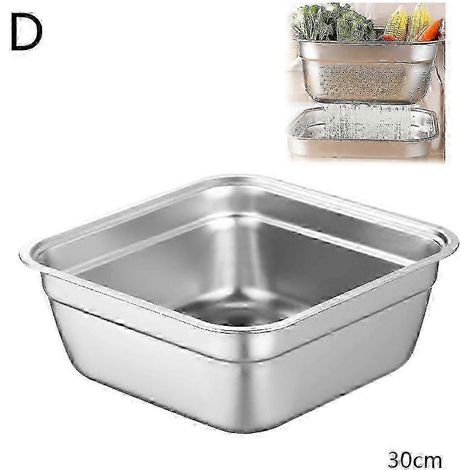 Égouttoir en acier inoxydable à fond plat et passoire riz renforcée d évier robuste