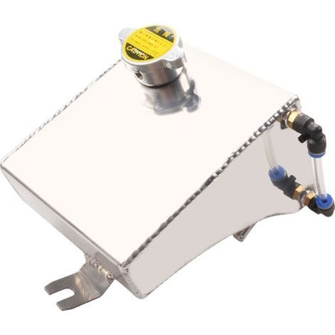 Réservoir de liquide de refroidissement/réservoir d'eau auxiliaire de 1,5 litre pour les modèles Suzuki 240SX S13 de 1989 à 1994, en aluminium argenté. (1/3)