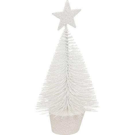 Cannuccia da tavolo in abete 14cm bianco - Atmosphera créateur d'intérieur