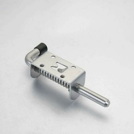 Serrure Porte Garage - Acier Inoxydable - Boulon Verrouillage A Ressort - Pour Porte Garage Et Abri De Jardin - 128 mm - 2 Pièces (1/5)