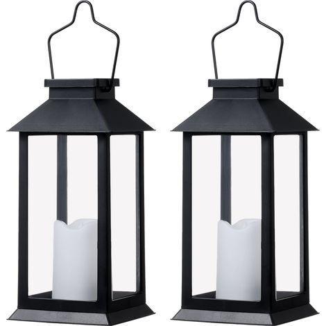 Lanternes à énergie solaire avec led, bougie sans flamme, lanternes suspendues pour jardin extérieur, décoratives pour Table et fête dans le jardin (1/5)