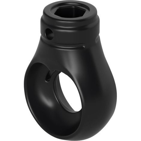 BAUHELD Markisenöse Rund 10 mm Ral 9005 für Kugelhaken