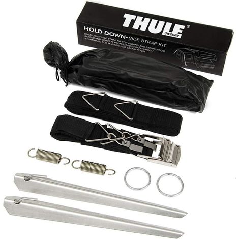 Thule RV Hold Down Side Strap Kit 307916, argento, nero