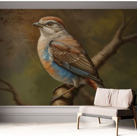 Selbstklebend Tapete modern - Wanddeko für Küche - Klebefolie Wand - luxus Look Vogelporträt 312x219 cm (1/5)