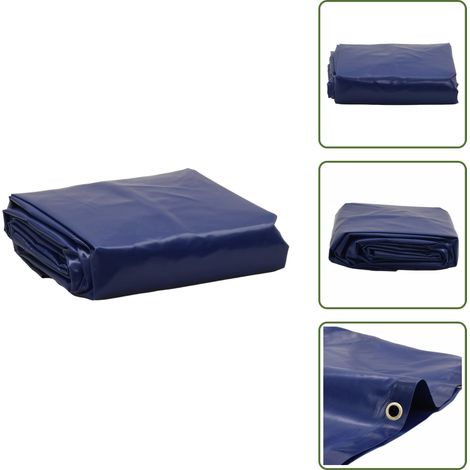 The Living Store Abdeckplane Blau 5x7 m 650 g/m² - Abdeckplane - Plane - Schutzhülle - Wasserdichte Plane - Wetterfeste Plane (1/5)