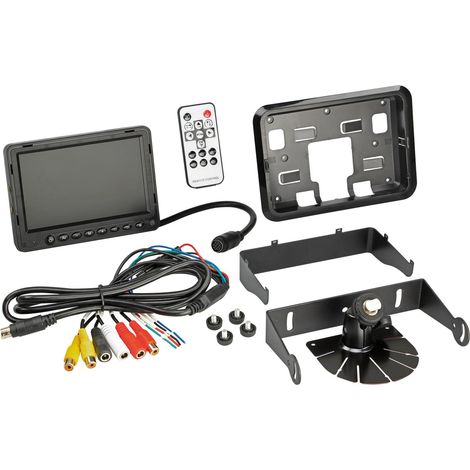 Moniteur universel pliant 16-9 4-3 - 5 pouces camera recul 3 entrees video - noir anthracite (1/2)