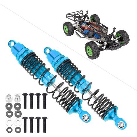 Pieces 110mm Blue Metal Rear Shock Absorbers for TRAXXAS SLASH 1/10 - RC Remote Control Car Parts (1/5)