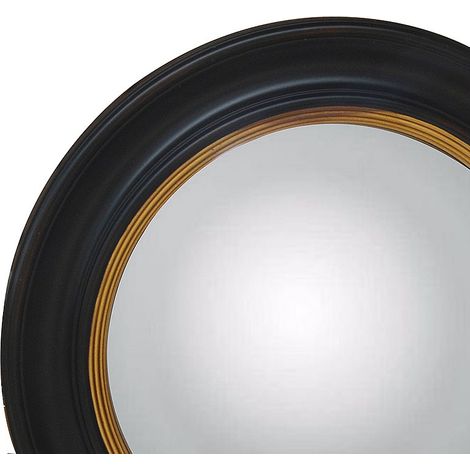 Specchio occhio di strega - D.66 cm - Legno di paulownia Nero e dorato effetto ottone - FRANKLIN (1/2)