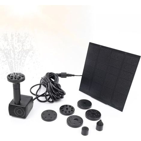 Solar Fountain Pump, Solar Water Pump with Separate Solar Panel 7V 1.2W 200L/H for Gardens, Ponds, Botanical Gardens, Landscape Decoration, Energy Saving (1/3)