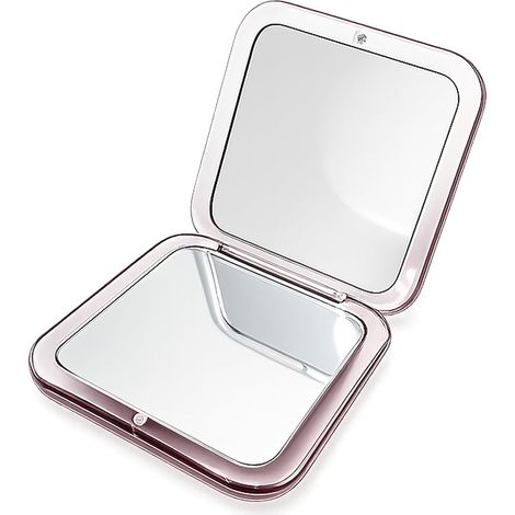 Miroir Grossissant, Miroir de Maquillage 3X, Miroir De Poche Grossissant Double Face, Compact Et Pliable, Idéal pour Voyage Et Maquillage, pour Soins Et Précision du Visage (1/5)