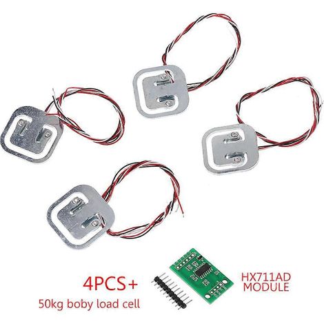 Capteur de poids à résistance et déformation pour balance 50 kg + module AD HX711 (4 pièces) (1/4)