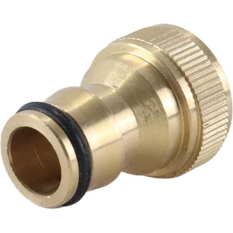 Raccord de robinet femelle en laiton 1/2" - Adaptateur de tuyau d'arrosage fileté avec joint anti-fuite, raccords extérieurs universels pour pelouse/jardin (1/5)