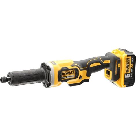 Dewalt – Meuleuse droite sans fil 18V avec 2 batteries 5,0Ah – Moteur Brushless – Vitesse variable jusqu'à 25 000 tr/min – DCG426P2