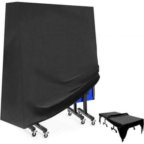 Schutzhülle für Tischtennisplatten, wasserdichte 210D Oxford-Tischtennisplattenabdeckung, 165 x 70 x 185 cm, Schwarz (1/5)