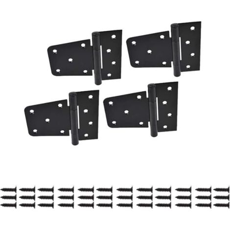 Juego de 4 bisagras resistentes para puertas plegables de jardín, ideales para cobertizos de madera.