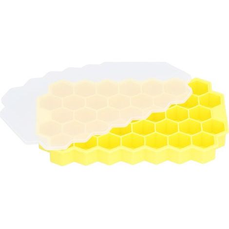 Bac à glaçons à 37 compartiments alvéolés avec couvercle en silicone alimentaire, pour bar, HomeYellow