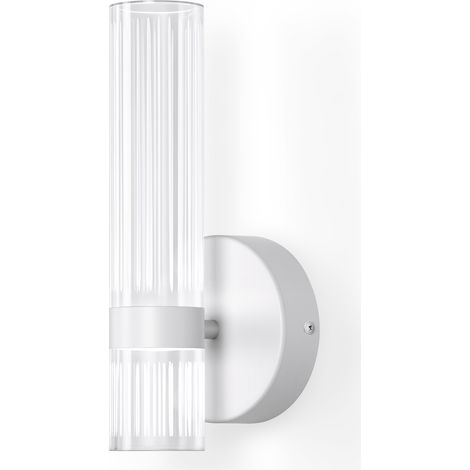 Applique murale intérieure LED 28 cm, design cylindre, 6W 600 lm, 3 températures de couleur, salon chambre couloir, blanc (1/5)