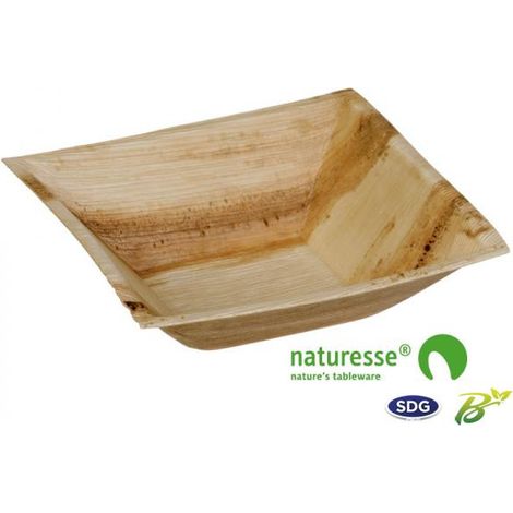 Étui 16x16x5 cm en feuille de palmier - 100 pièces - Ecobioshopping (1/3)
