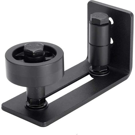VURAHOME - Ajustable Guide de Plancher Mur - porte Guide Inférieur Pour Porte en Bois Coulissante Noir (1/5)