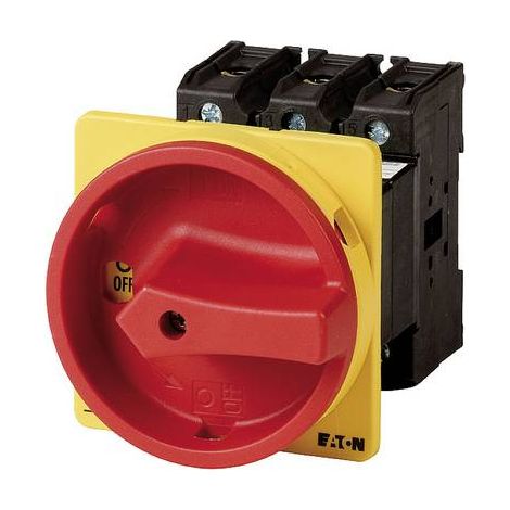 Inter. général 3p 100A poignée rouge-jaune verrouillable fixation arrière 000088558 EATON P3-100/V/SVB (1/2)