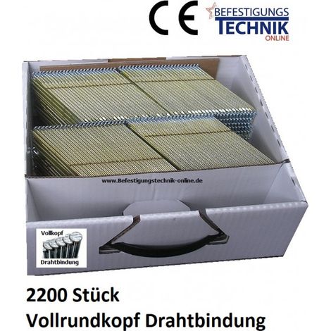 34° Streifennägel 2,8x75mm ring verzinkt für DeWalt DCN 690 691 692 694 695 Akku Nagler 2,2M"-"WW28R75G12