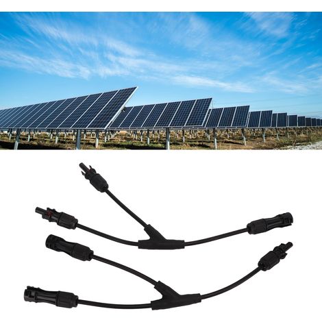 2-teiliges wasserdichtes Photovoltaik-Steckverbinderset, kompatibel mit MC4-Steckverbindern, Solarkabelbaum mit 2-in-1-Sammelschiene. (1/5)