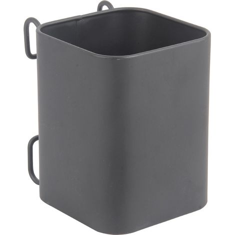 Boîte de rangement pour rambarde - Noir mat - Hauteur 130 mm - Gain de place - Organisation de la cuisine (1/2)