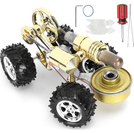 Stirling Engine Model Miniature Car Motor Educational Physics Science Experiment Toy Gifts (1/5)