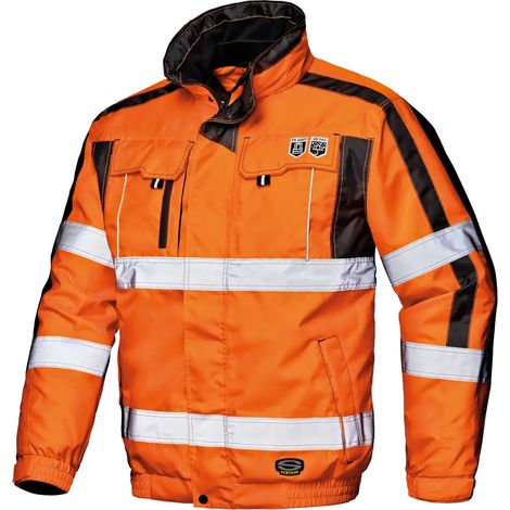 SIR SAFETY SYSTEM CONTENDER Blouson de travail 4 en 1 orange haute visibilité Taille 6XL
