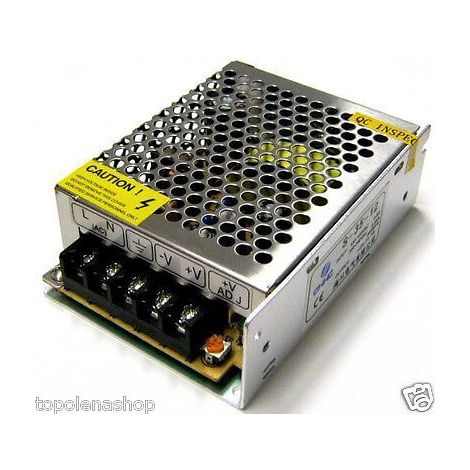 ALIMENTATORE TRASFORMATORE STABILIZZATO SWITCH TRIMMER 220V-24V 2A AMPERE