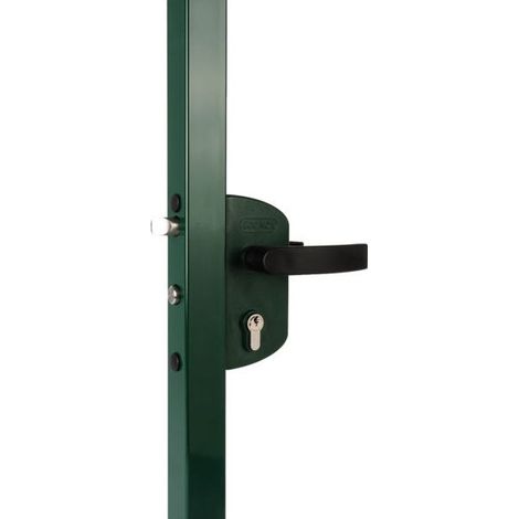 Locinox – Serrure multipoint en applique pour portillon de jardin – Pêne 1/2 tour réversible – Mécanisme en acier inoxydable – Entraxe 60mm