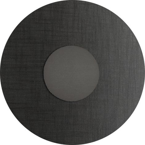 SOLARIS Applique 12W 3000K CRI90 IP20 - Struttura Titanio con Paralume Antracite in Tessuto, Lampada da Parete Design - Rossini Group (1/5)