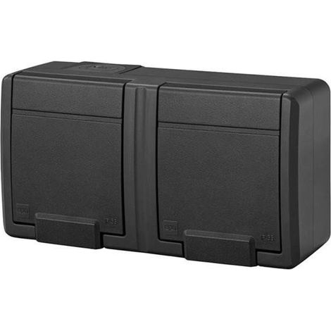 prise double murale aquant 2k étanche ip55 16a
