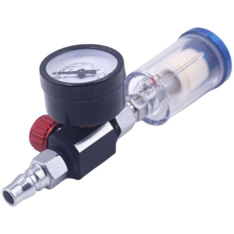 Manometro per pistola a spruzzo pneumatica - separatore olio-acqua e valvola di regolazione (1/5)