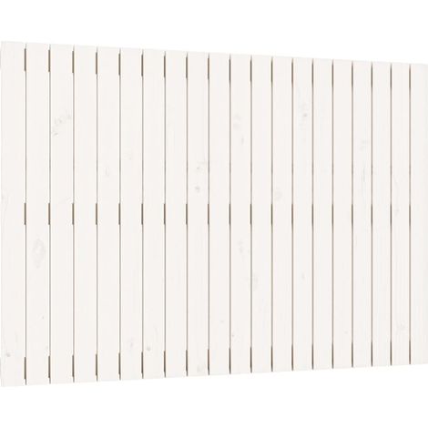 Cabecero accesorio para dormir mueble de pared para dormitorio estilo palet 127,5 x 3 x 90 cm madera maciza blanco TDL0202728