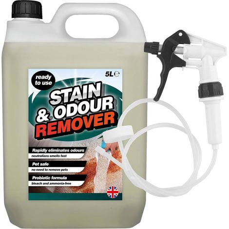 4 x 5L Stain & Odour Remover Pet Friendly With Convenient Long Hose Trigger